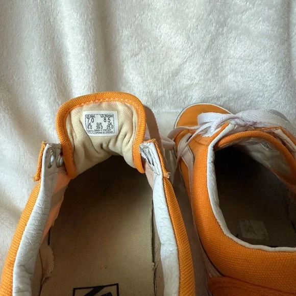 Vans Orange and White Unisex Sneakers - Picture 8 of 8